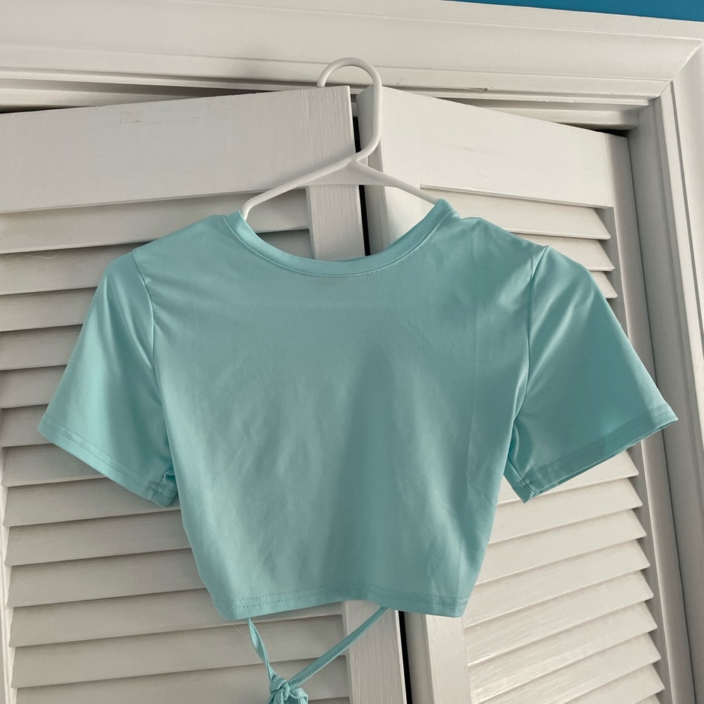 Blue Shein Crop Top